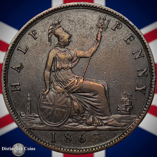 Great Britain 1863 Half Penny 1/2d GB5458