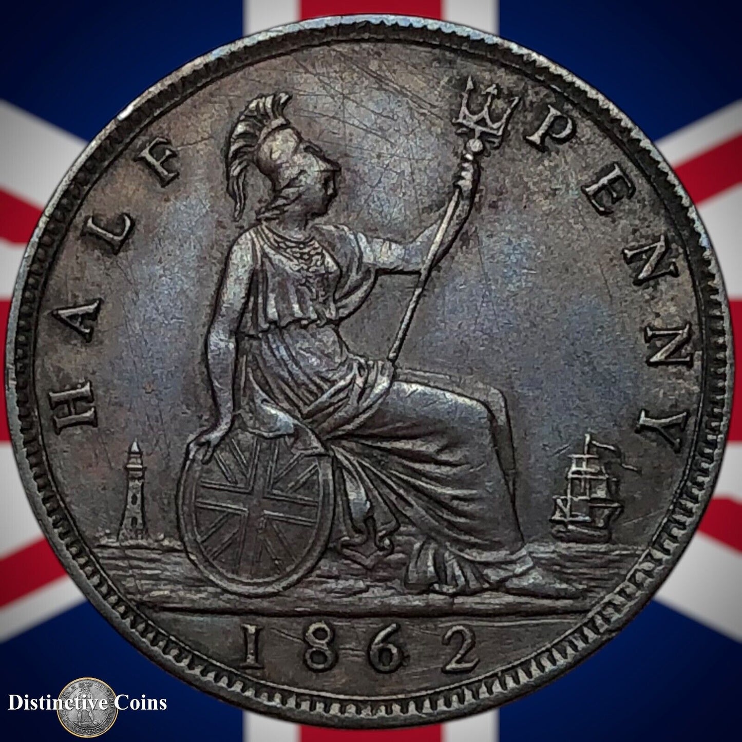 Great Britain 1862 Half Penny 1/2d GB5444