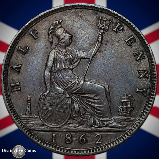 Great Britain 1862 Half Penny 1/2d GB5444