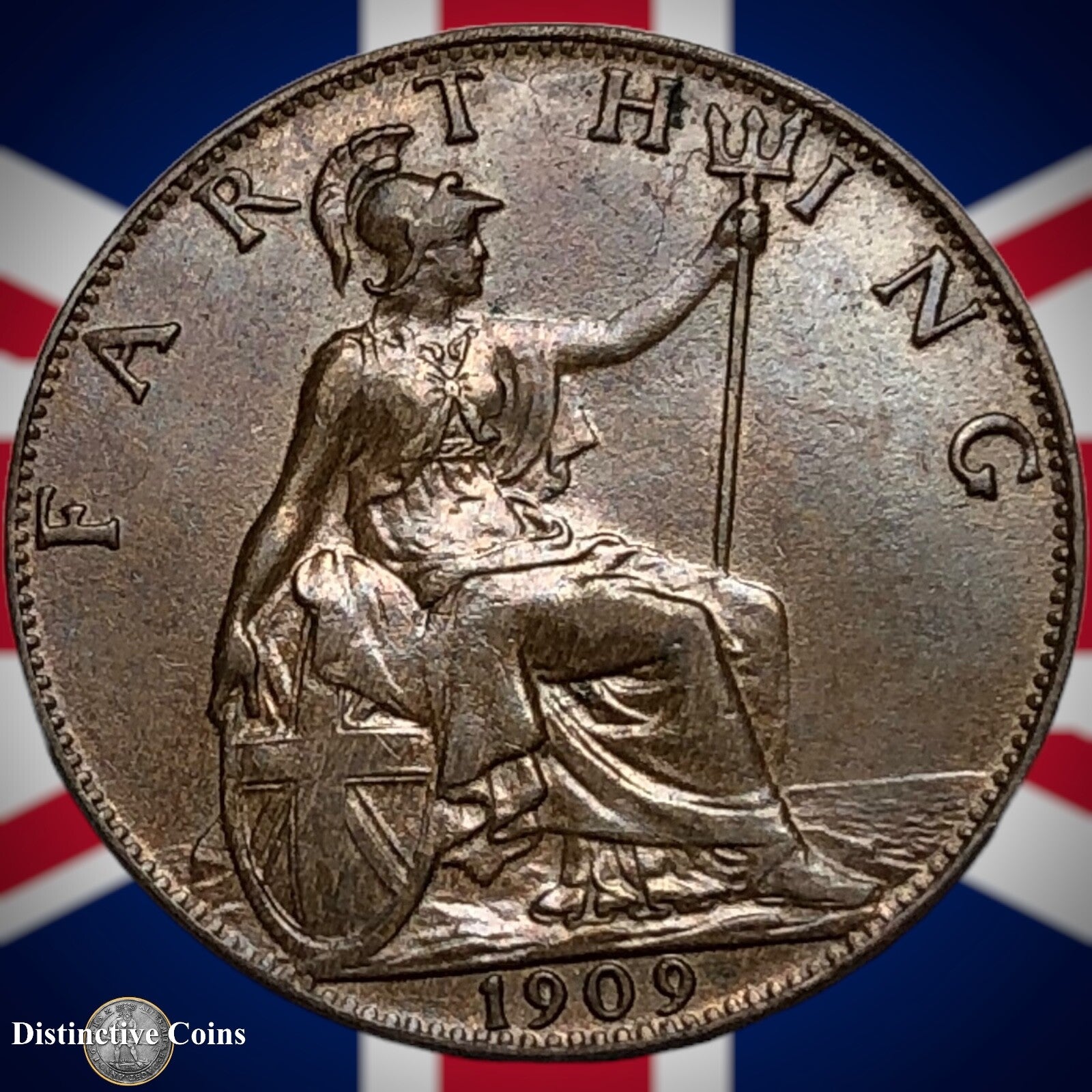 Great Britain 1909 Farthing 1/4d GB4629