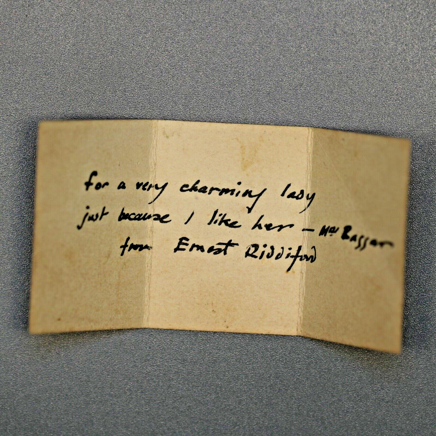 1928 Denmark Medal of Anna Berendsen.  Gift by Charles Ernest Riddiford. B471