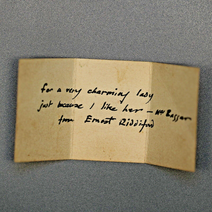 1928 Denmark Medal of Anna Berendsen.  Gift by Charles Ernest Riddiford. B471