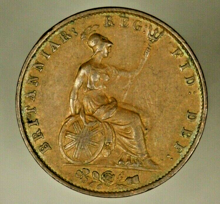 Great Britain 1/2 Penny 1853  XF/AU   A750