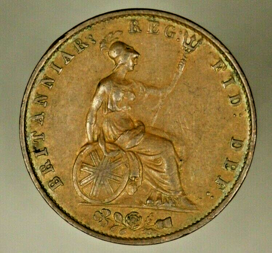 Great Britain 1/2 Penny 1853  XF/AU   A750