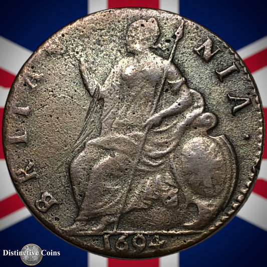 Great Britain 1694 Half Penny 1/2d GB5014