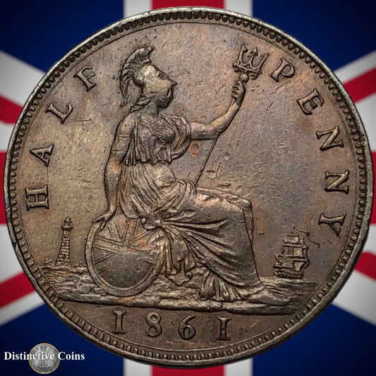 Great Britain 1861 Half Penny 1/2d GB5397