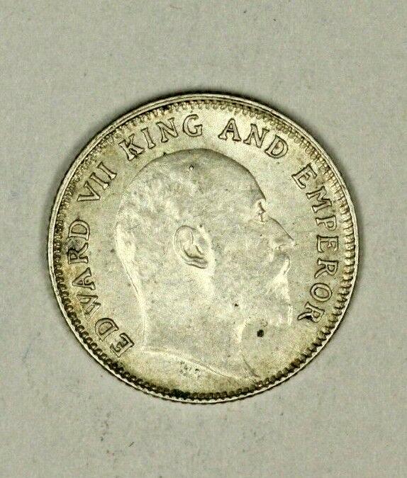 British India Silver 1/4 Rupee 1907   A1219