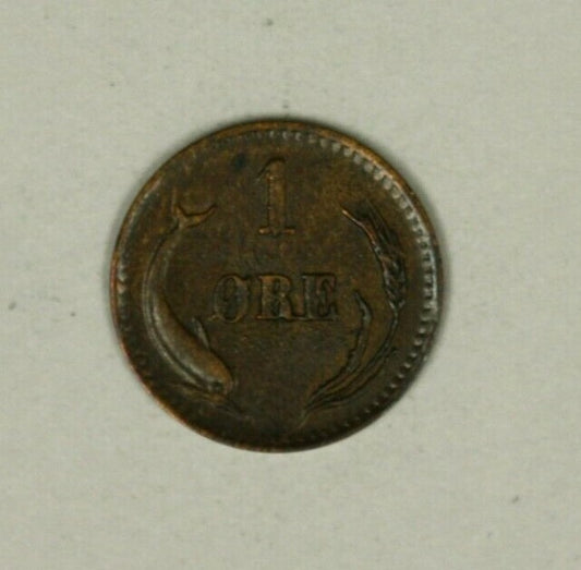Denmark 1 Ore 1880  High Grade  A1744