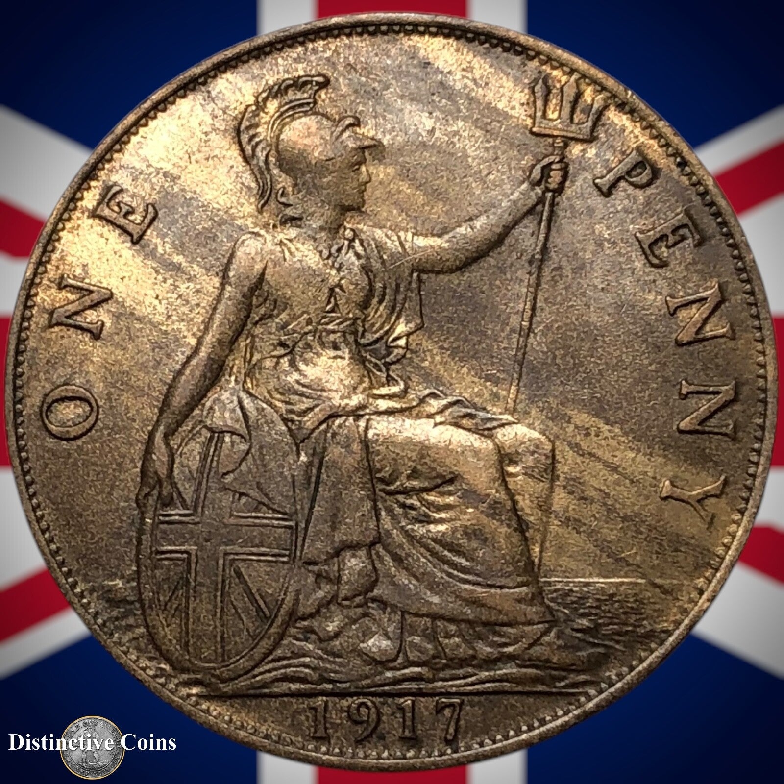 Great Britain 1917 Penny 1d GB6854