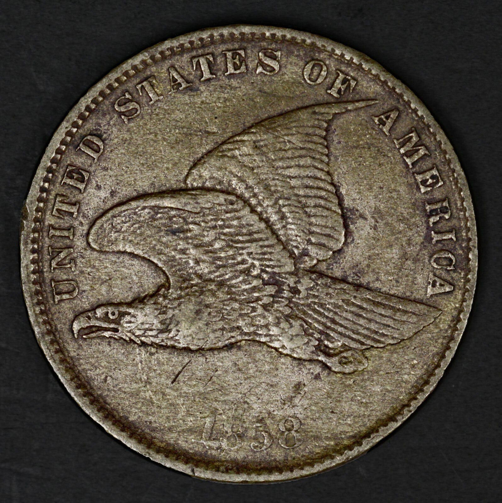 US 1858 SL Flying Eagle Penny  A3208