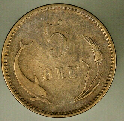 Denmark 5 Ore 1882  VF  Mintage: 76,000  A1259