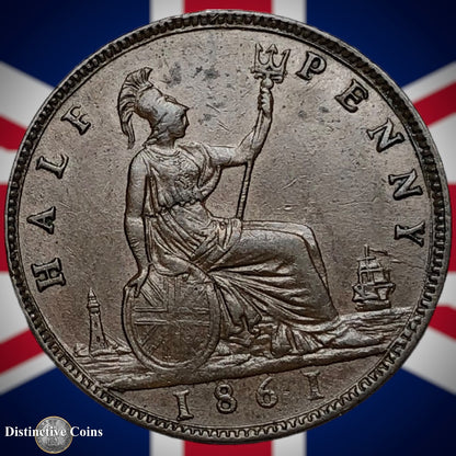 Great Britain 1861 Half Penny 1/2d GB5391