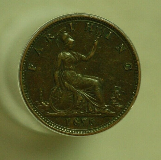 Great Britain 1878 Farthing XF   A278