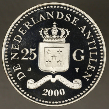 Netherlands Antilles 2000 25 Gulden Olympics Proof
