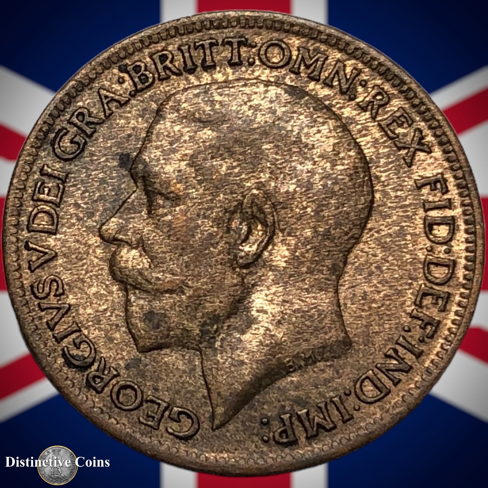 Great Britain 1918 Farthing 1/4d GB4715