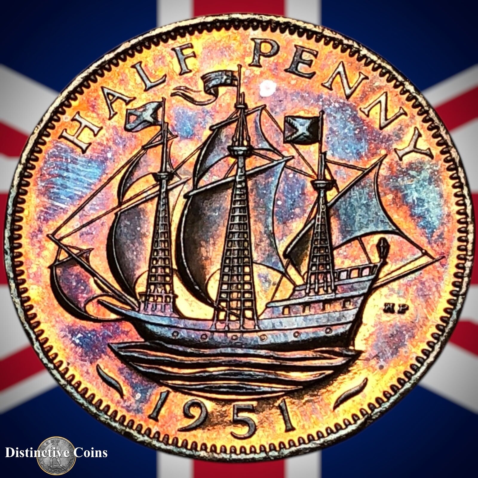 Great Britain 1951 Proof Half Penny 1/2d GB6087