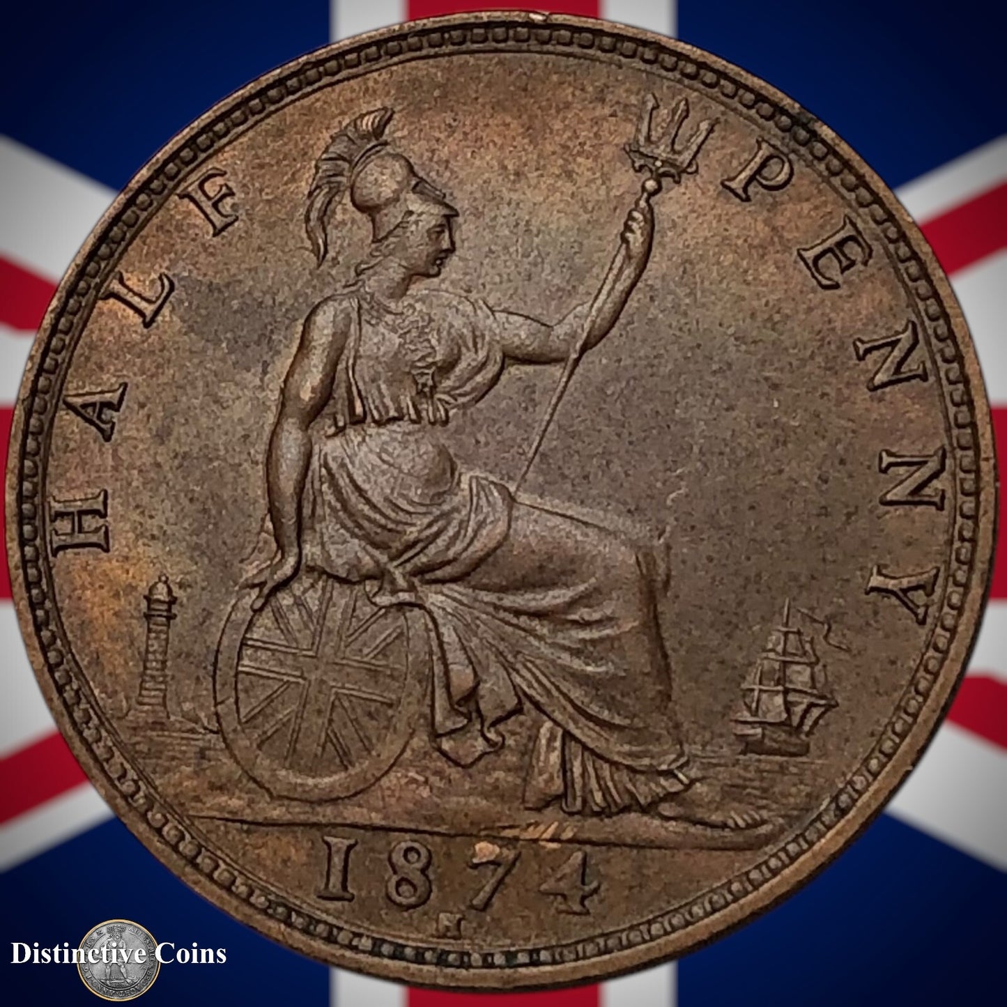 Great Britain 1874 H Half Penny 1/2d GB5514