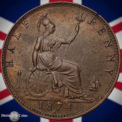 Great Britain 1874 H Half Penny 1/2d GB5514