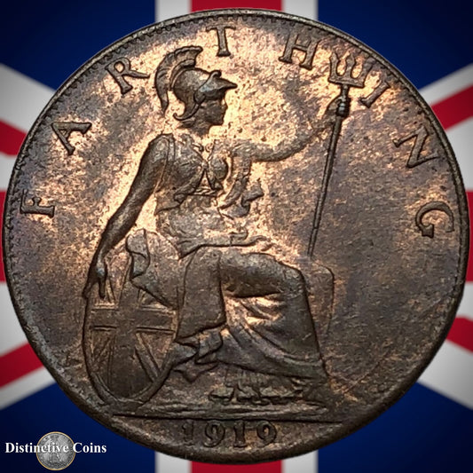 Great Britain 1919 Farthing 1/4d GB4736