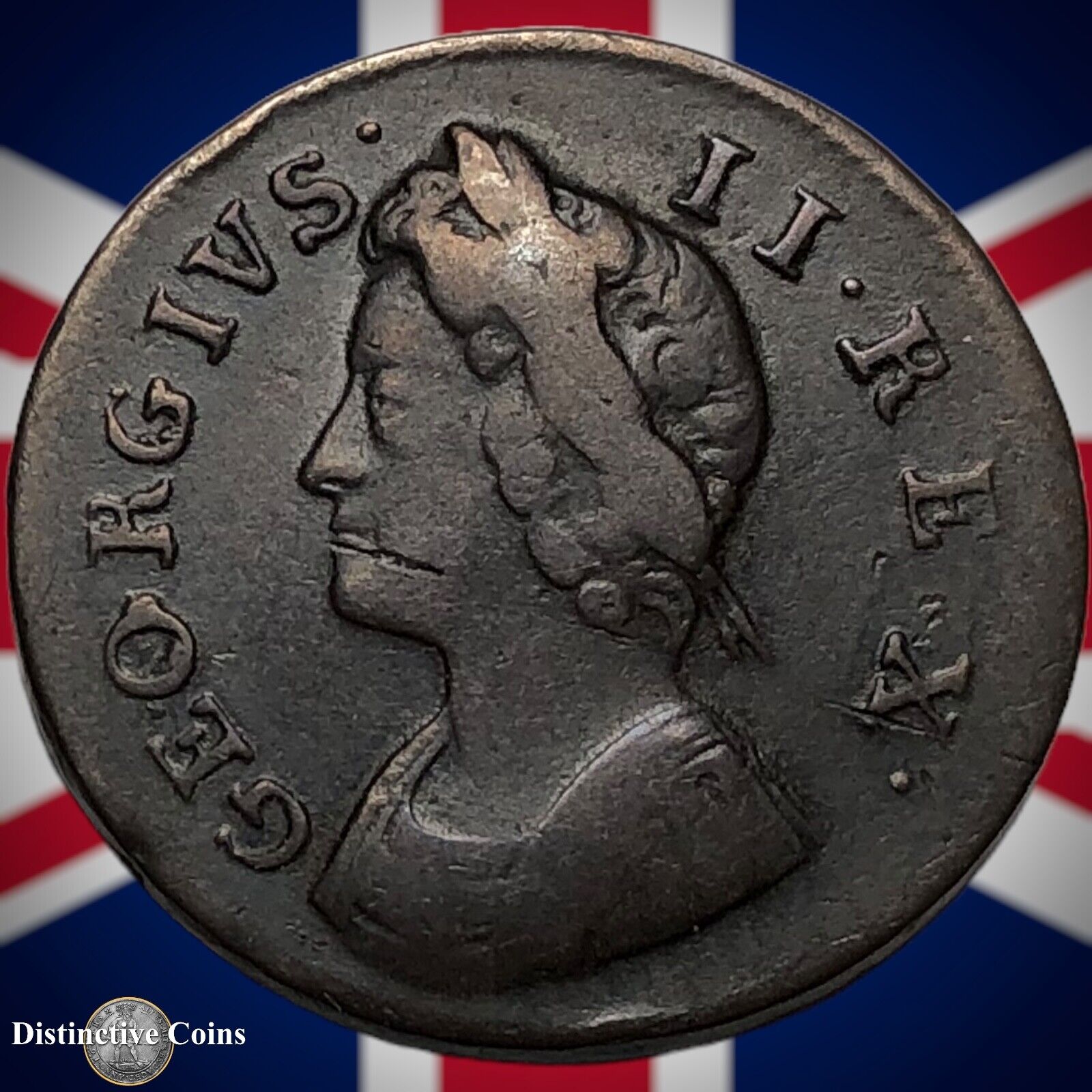 Great Britain 1739 Farthing 1/4d GB3167