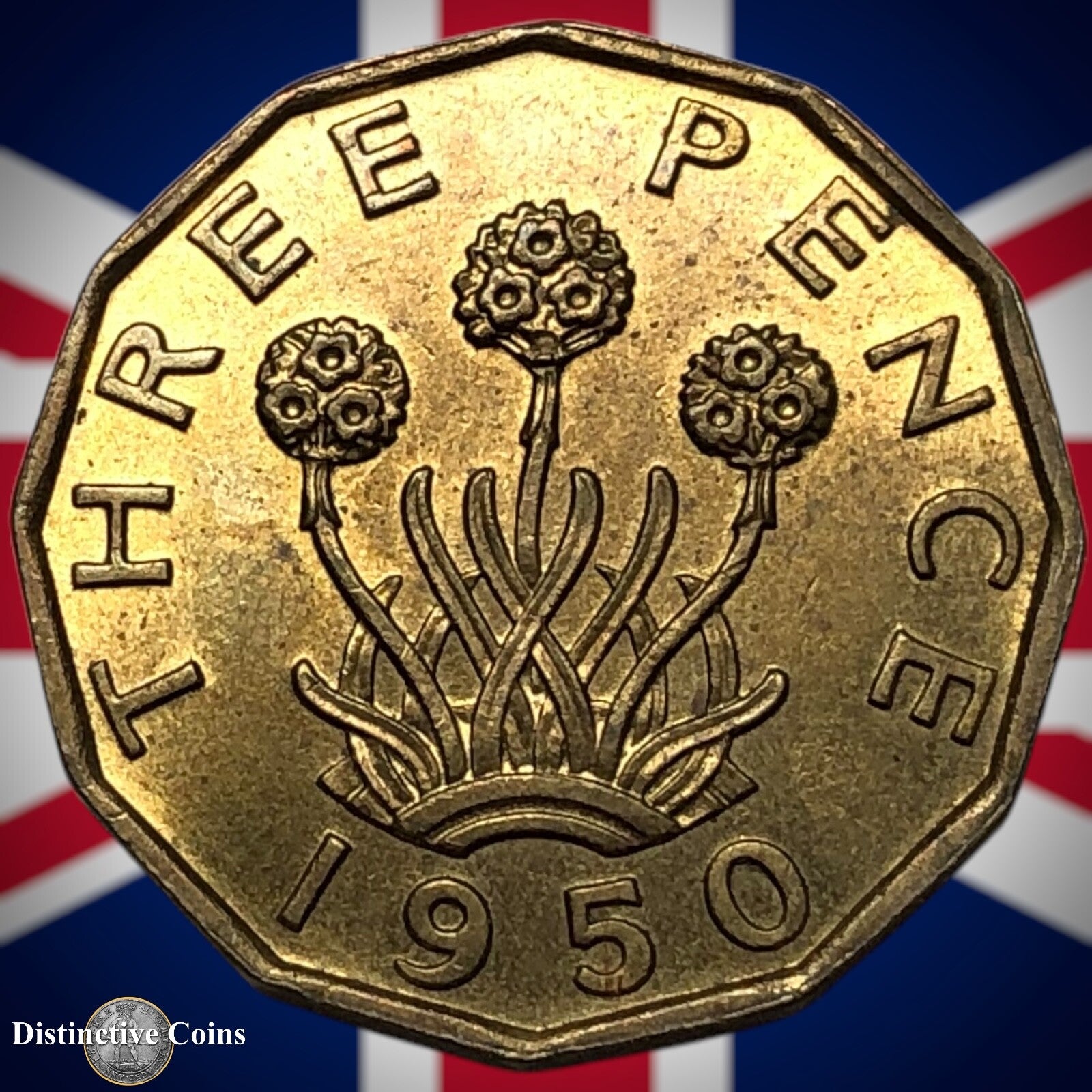 Great Britain 1950 Three Pence 3d GB7372