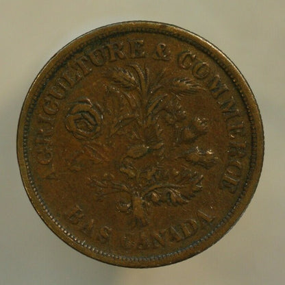 Canada 1838 Sou Agriculture and Commerce LC-5A3 VF A158