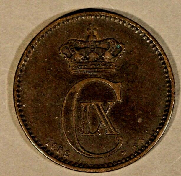 1882 C.S. Denmark 5 Ore Very Nice    