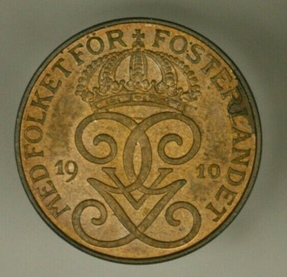 Sweden 2 Ore 1910    A954