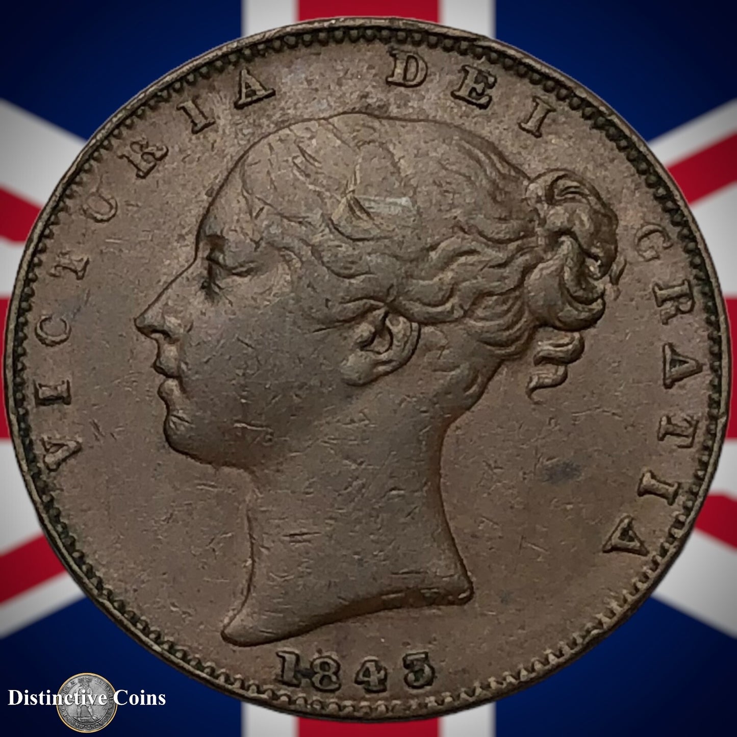 Great Britain 1843 Farthing 1/4d GB3413
