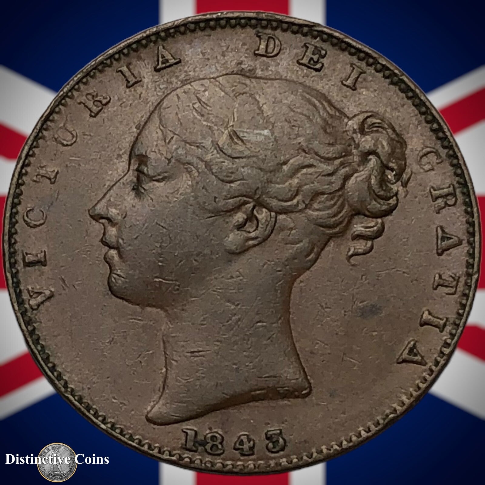 Great Britain 1843 Farthing 1/4d GB3413