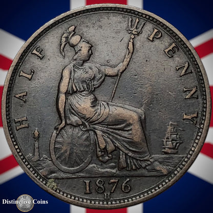 Great Britain 1876 H Half Penny 1/2d GB5524