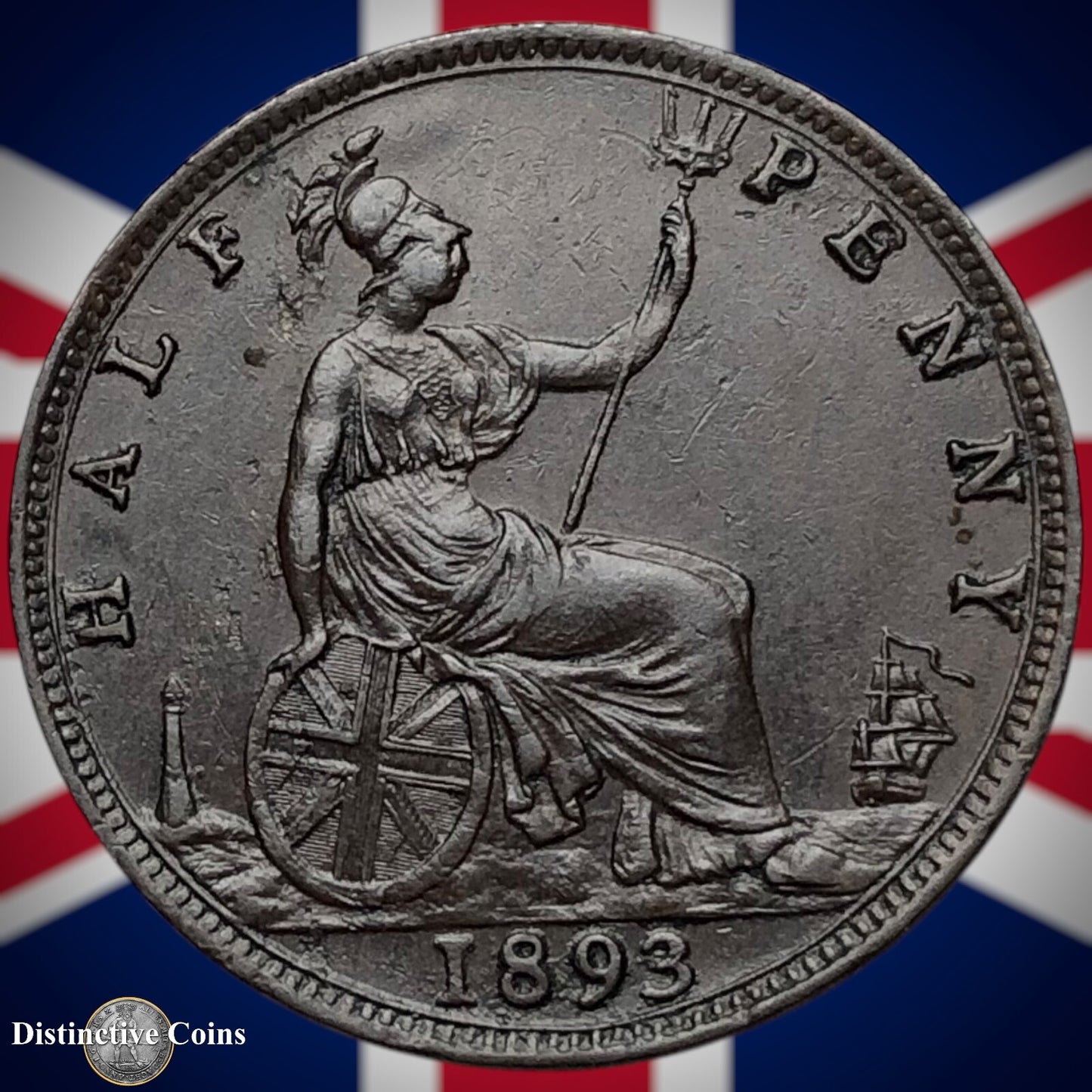 Great Britain 1893 Half Penny 1/2d GB5712