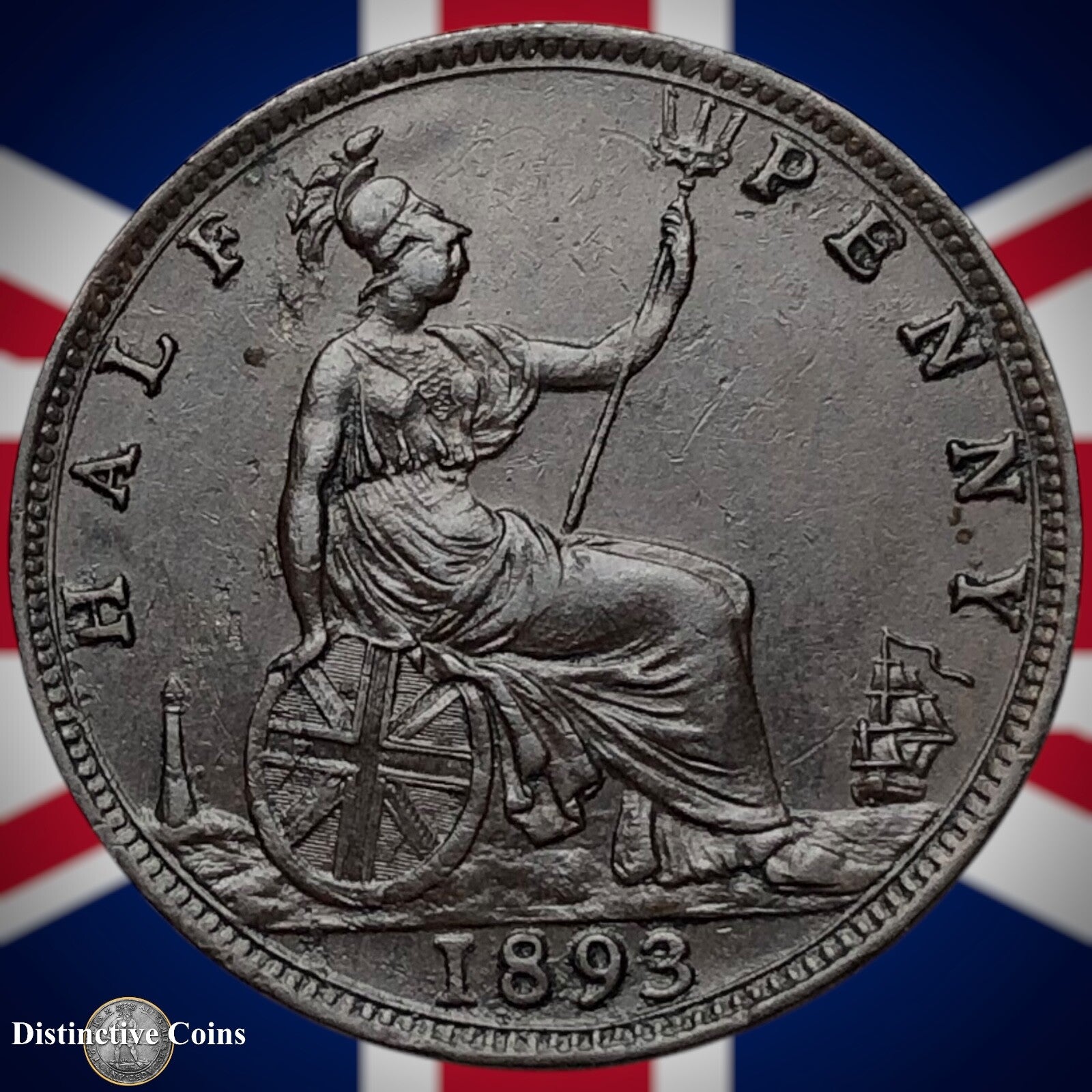 Great Britain 1893 Half Penny 1/2d GB5712