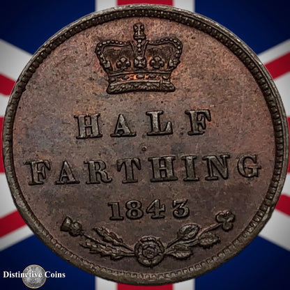Great Britain 1843 Half Farthing 1/2 Penny GB3070