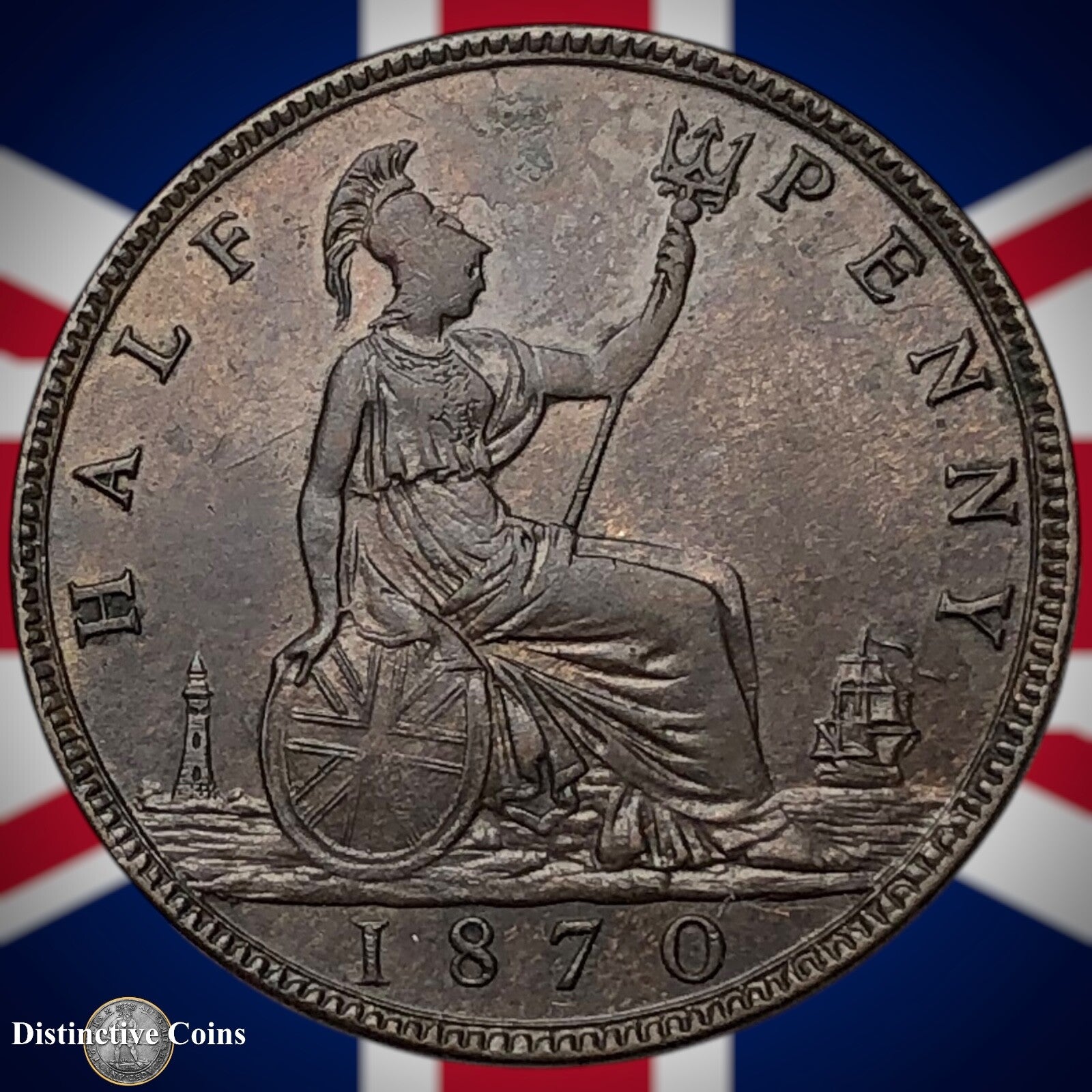 Great Britain 1870 Half Penny 1/2d GB5494