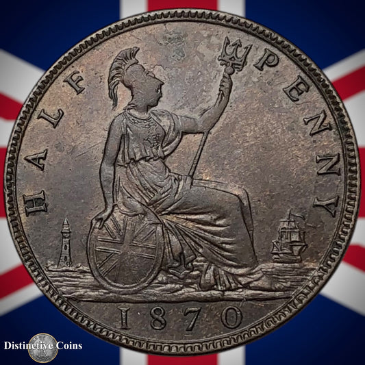 Great Britain 1870 Half Penny 1/2d GB5494
