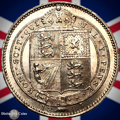 Great Britain 1887 British One Shilling GB0515