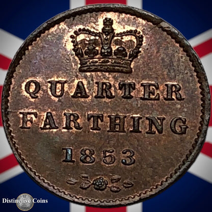 Great Britain 1853 Quarter Farthing 1/4 Penny GB3005