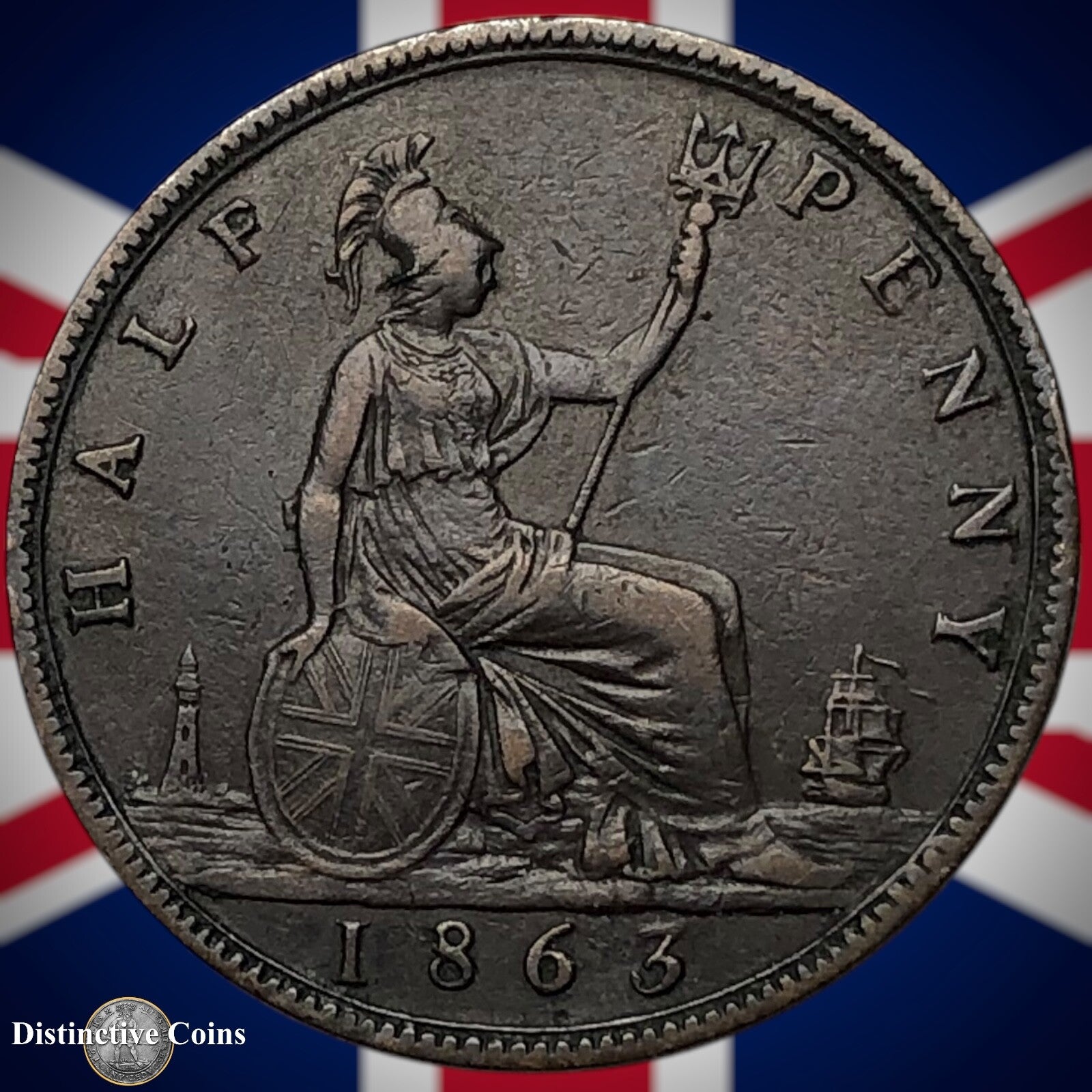 Great Britain 1863 Half Penny 1/2d GB5452