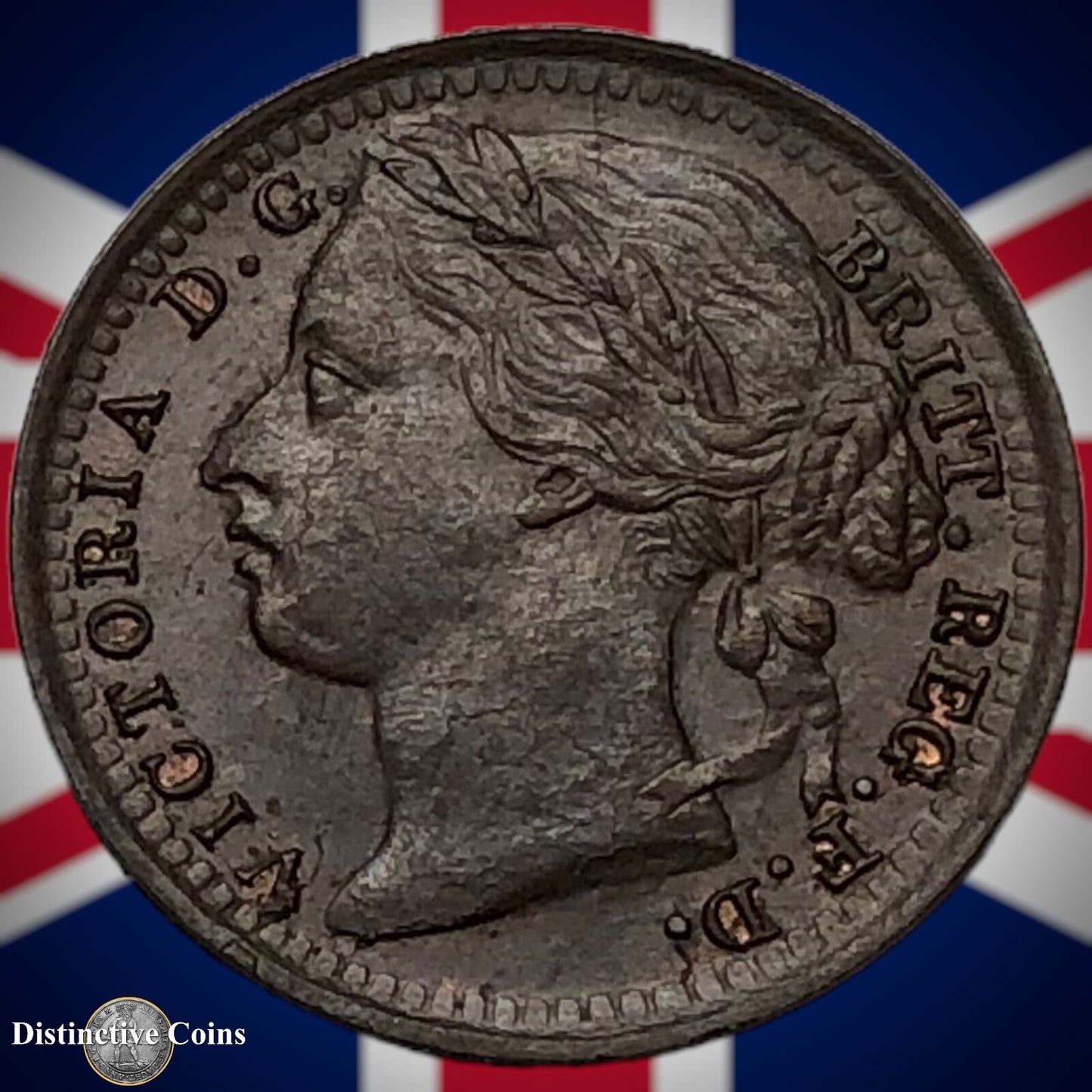 Great Britain 1884 Third Farthing 1/3 Penny GB3022