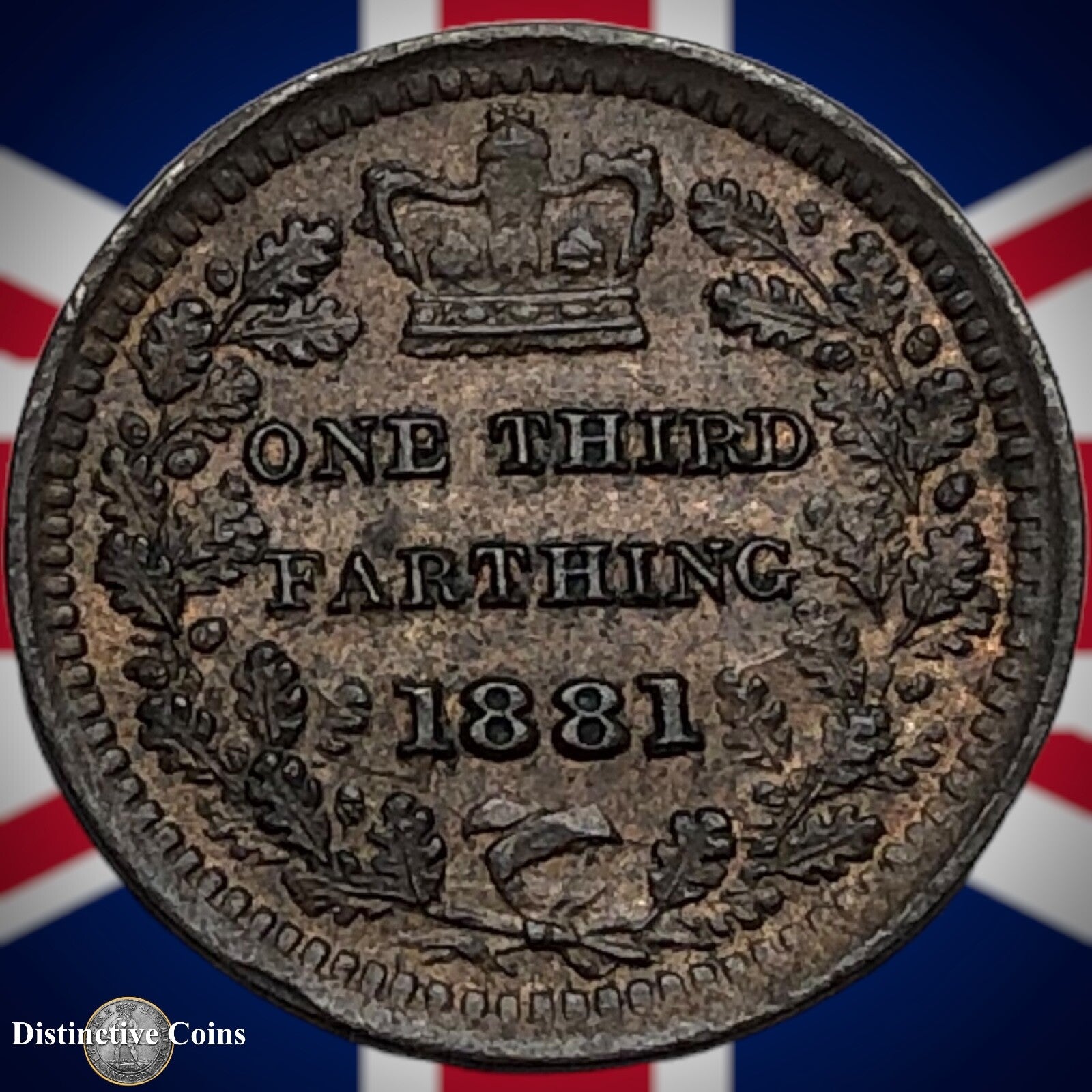 Great Britain 1881 Third Farthing 1/3 Penny GB3019