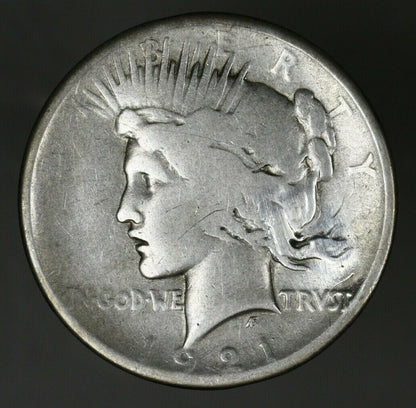 US 1921 Peace Dollar Damaged  A3082