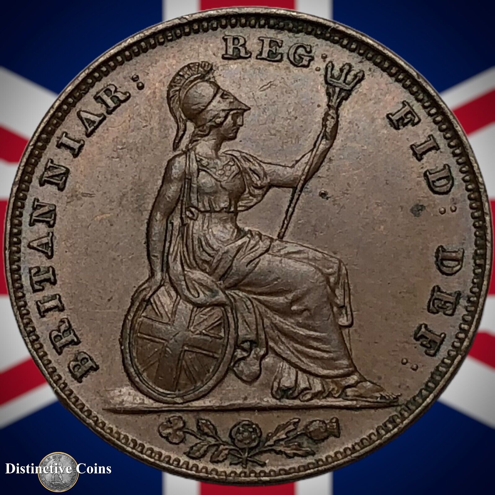 Great Britain 1845 Farthing 1/4d GB3417