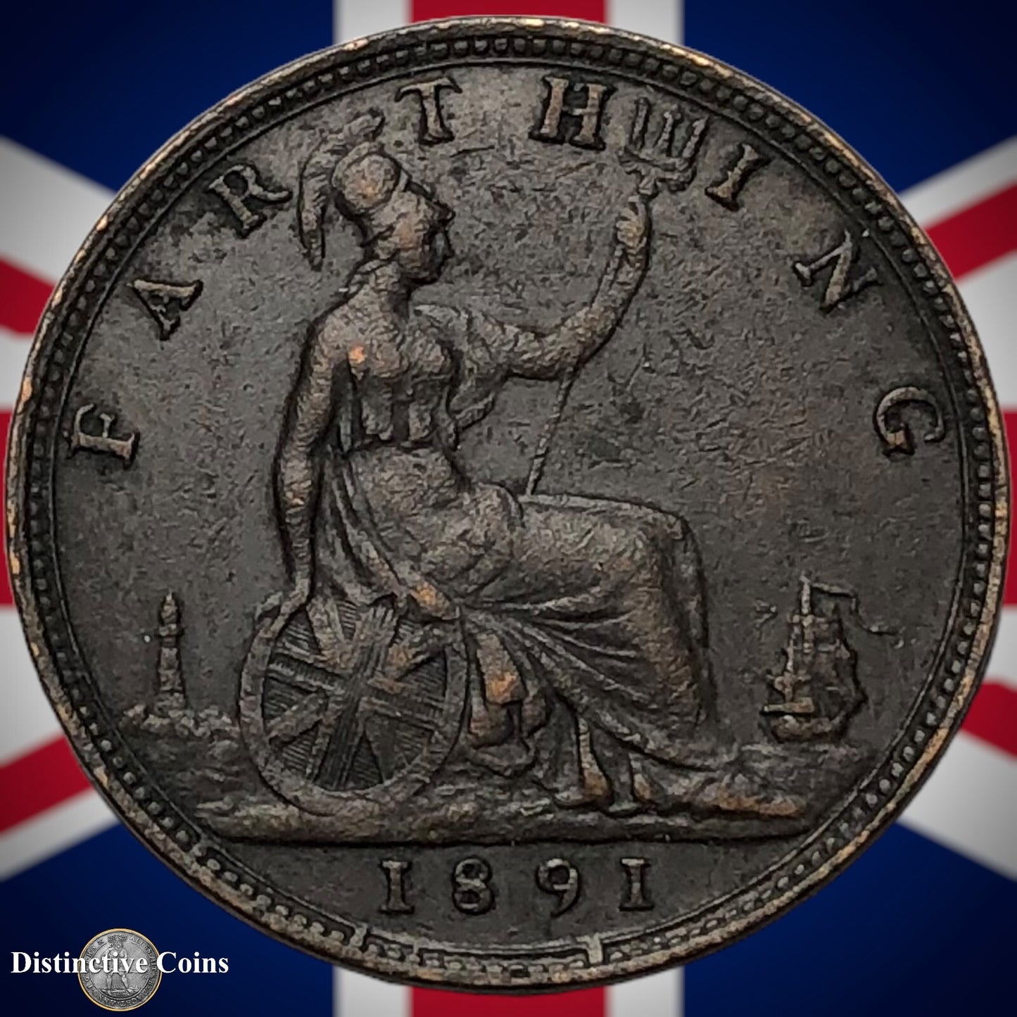 Great Britain 1891 Farthing 1/4d GB4295