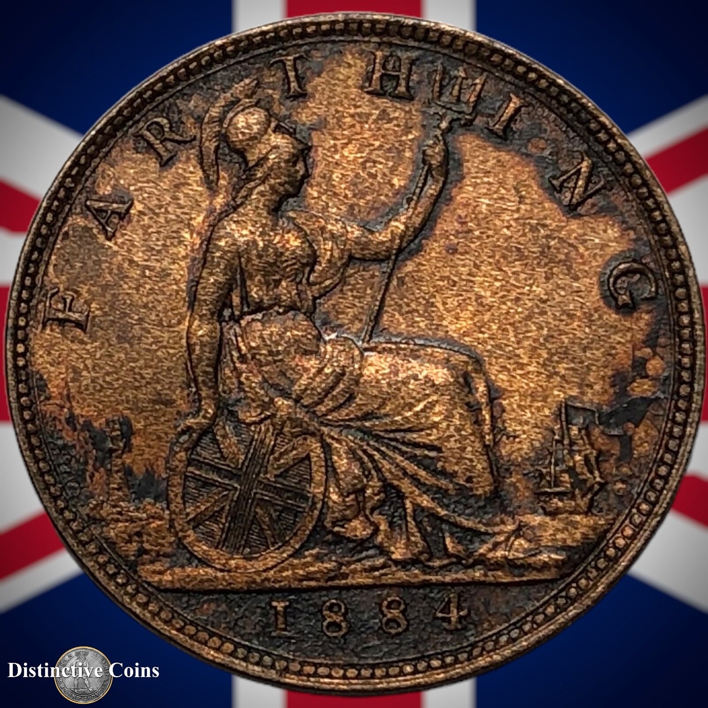 Great Britain 1884 Farthing 1/4d GB4092