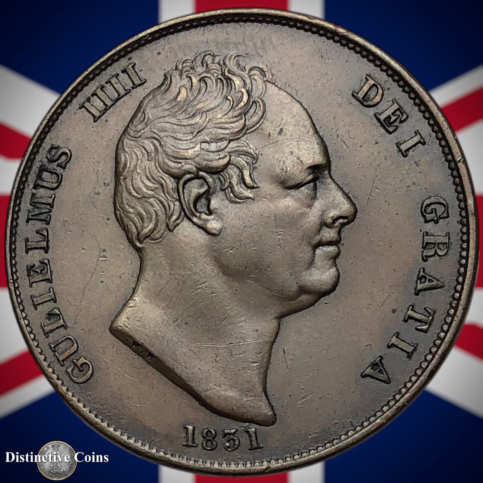 Great Britain 1831 WW INCUSE Penny 1d GB6124