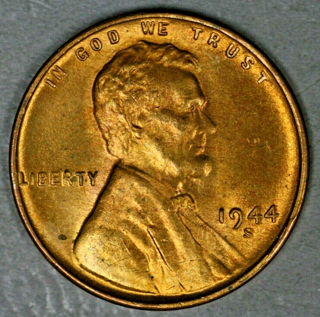 US 1944 S Lincoln Wheat Penny Nice Red Grade  A2920