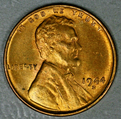 US 1944 S Lincoln Wheat Penny Nice Red Grade  A2920