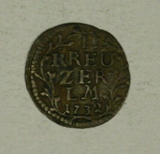 Germany Wurttemberg Kreuzer 1732   Toned VF  A2287