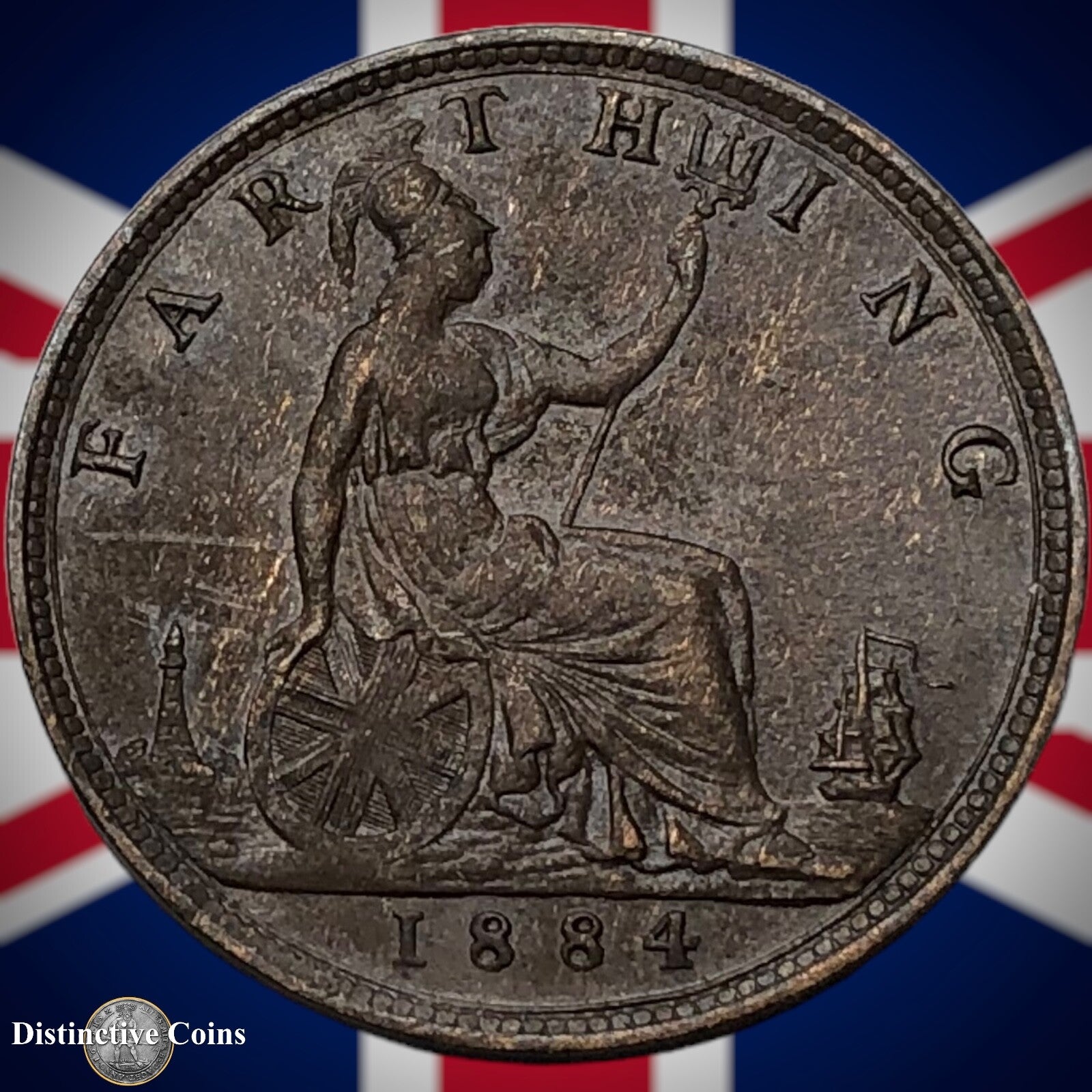 Great Britain 1884 Farthing 1/4d GB4091